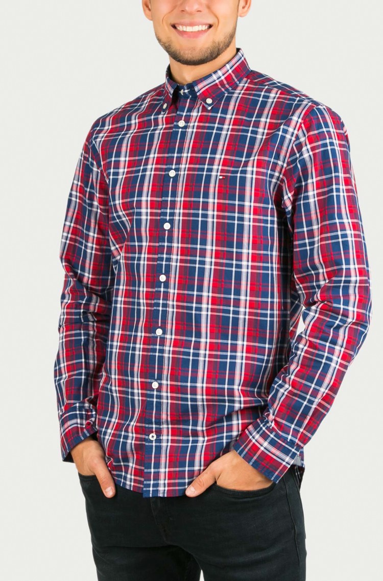 Shirt Chk Nf2 Tommy Hilfiger, Long-sleeved Shirt Ronan Chk Nf2 Tommy Long-sleeved | Denim Dream e-store