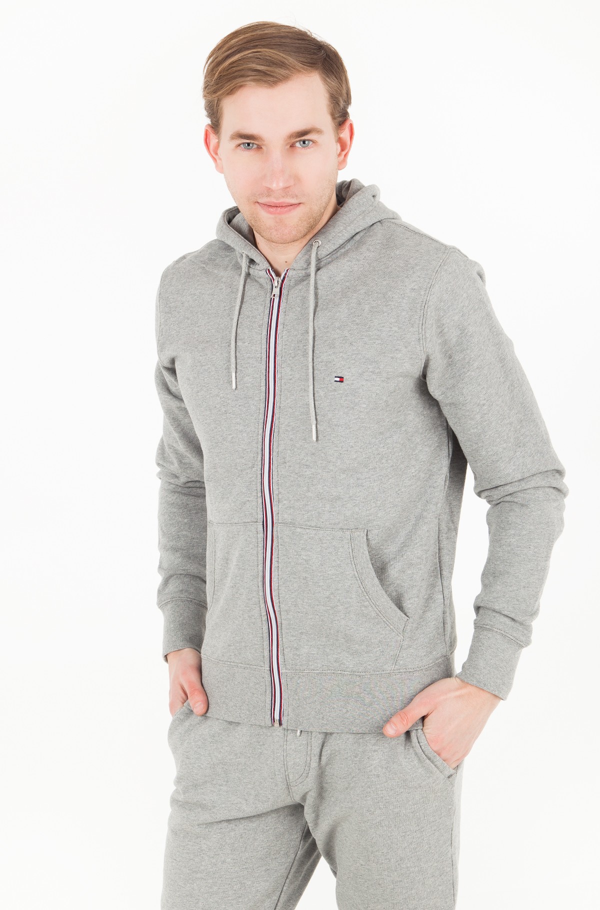 tommy hilfiger core cotton zip hoodie
