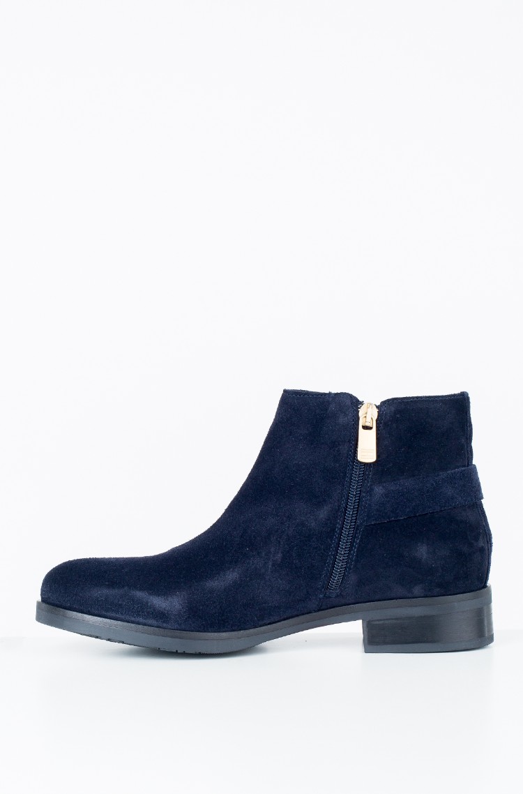 tommy hilfiger th buckle suede bootie