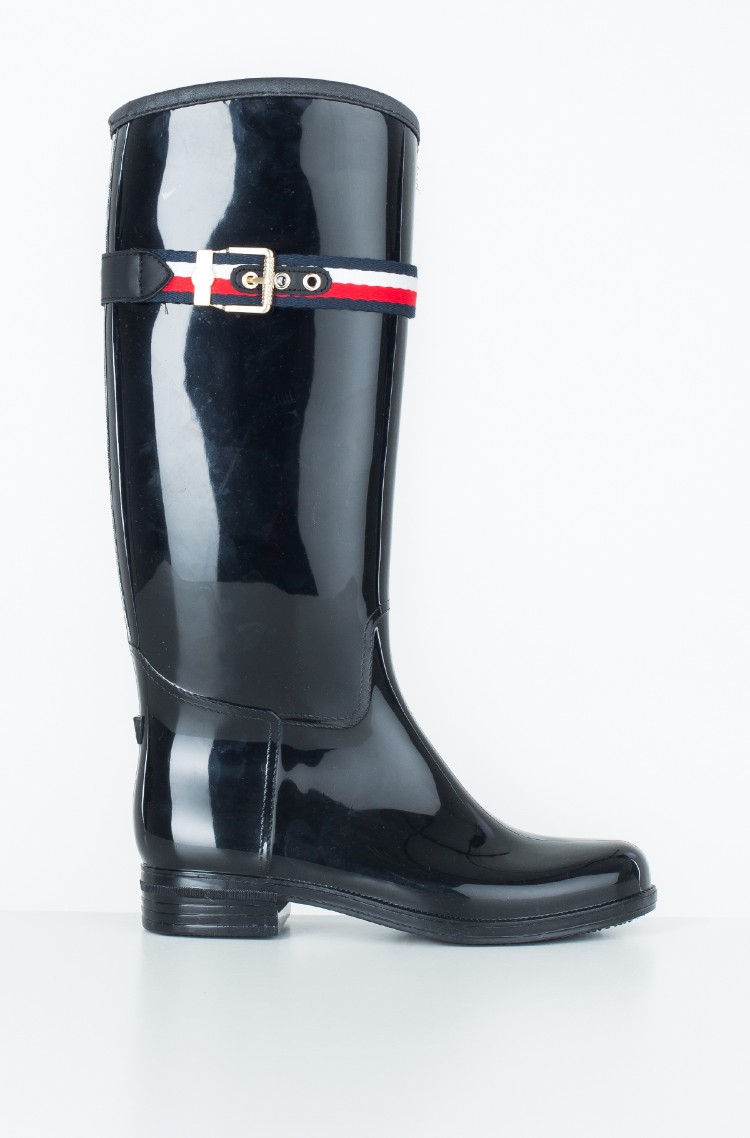 tommy hilfiger long rain boots