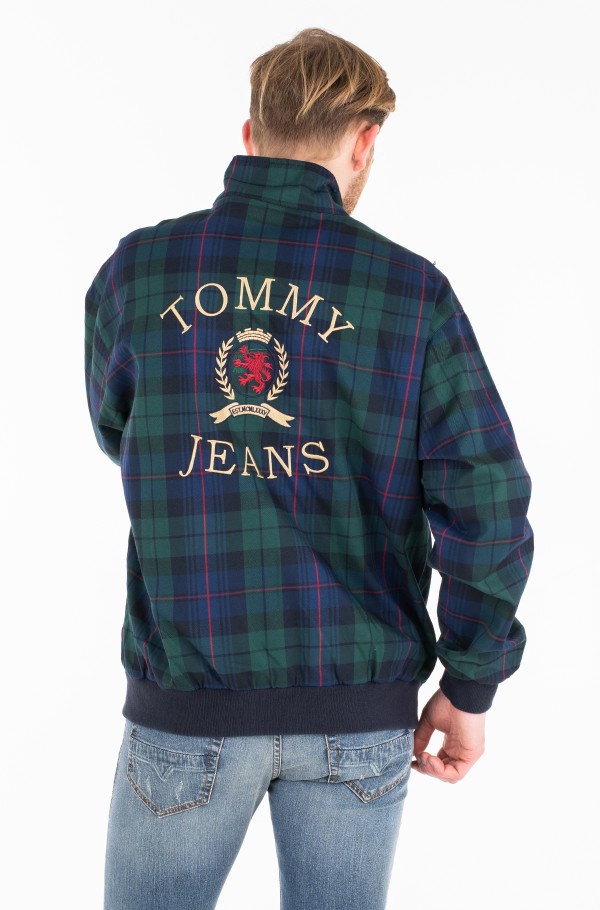 Tommy jeans plaid crest harrington sale jacket