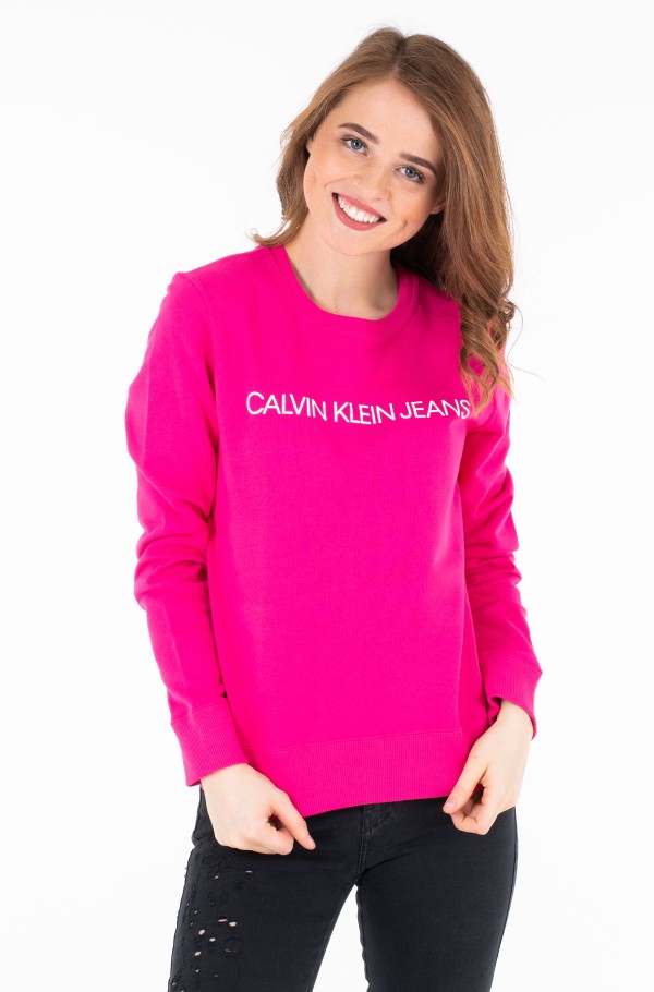 Pink Hoodie INSTITUTIONAL REGULAR CREW NECK Calvin Klein