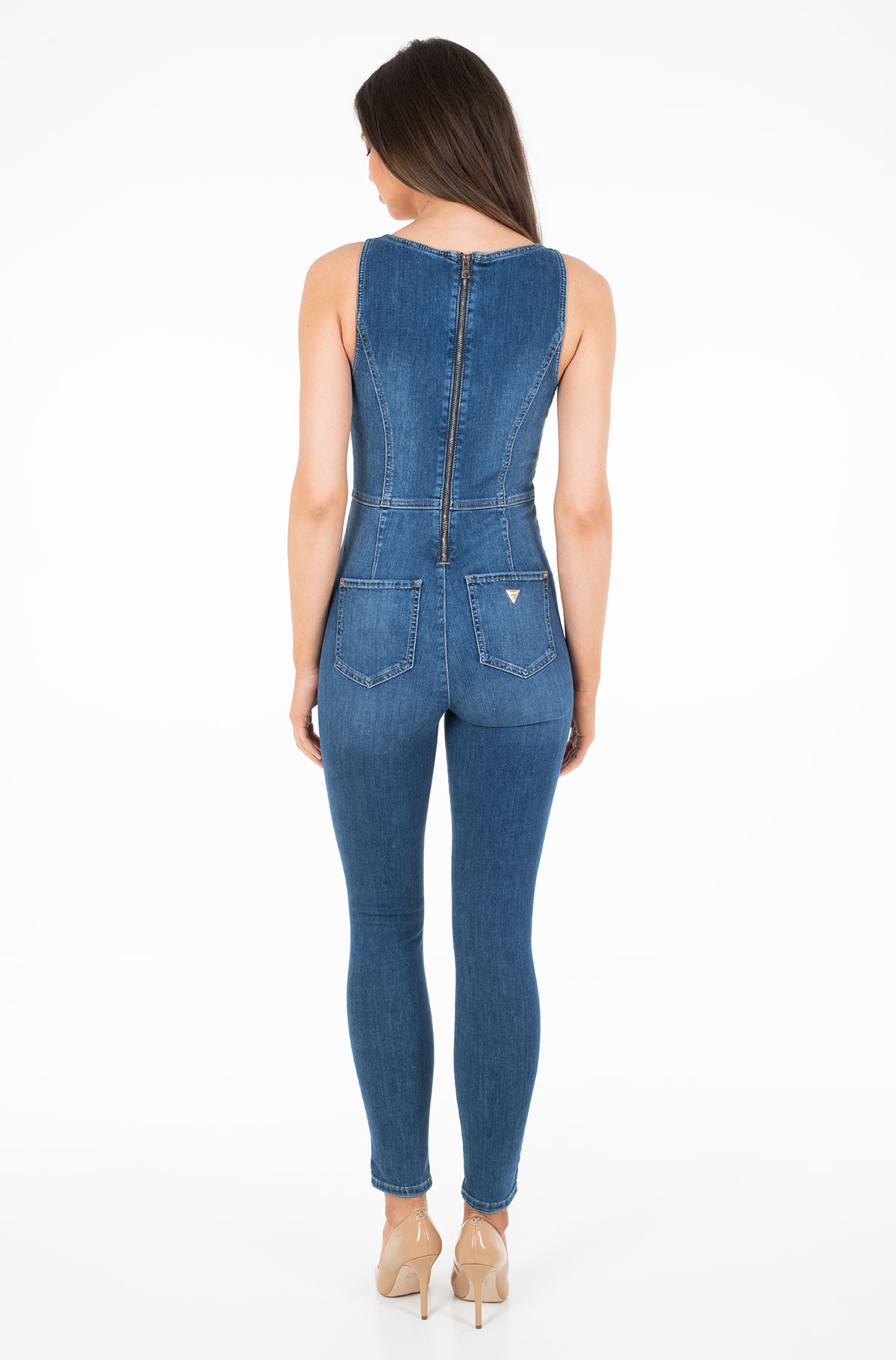 guess bria denim jumpsuit