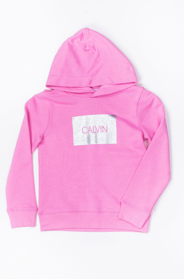 CALVIN SILVER BOX TERRY HOODIE