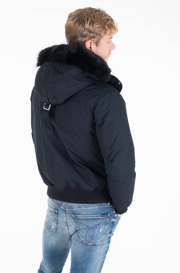 calvin klein men's hooded puffer jacket