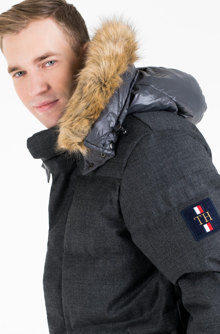 tommy icons puffer jacket black