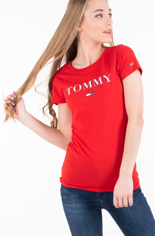   Jeans Tシャツ 半袖 Essential Slim 137649900 Women's T-shirts Tommy Jeans Slim Essential Tee Black | Footshop