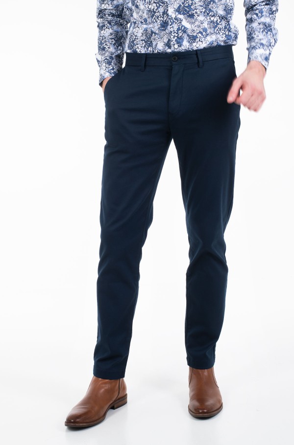 Blue 2 trousers tapered tech stretch twill flex tommy hilfiger 