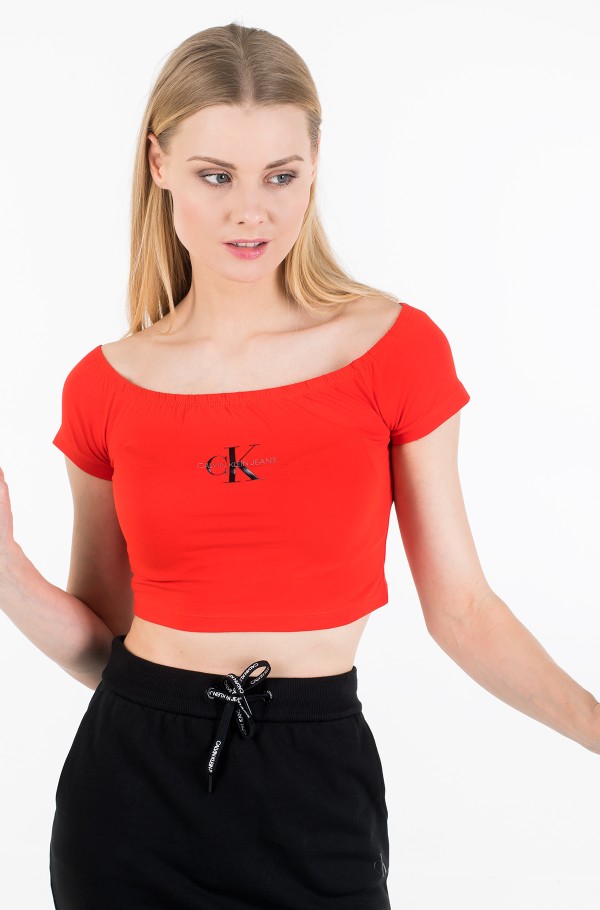 Calvin klein clearance red crop top