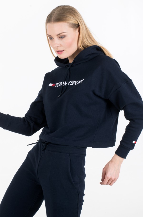 Tommy sport crop discount hoodie