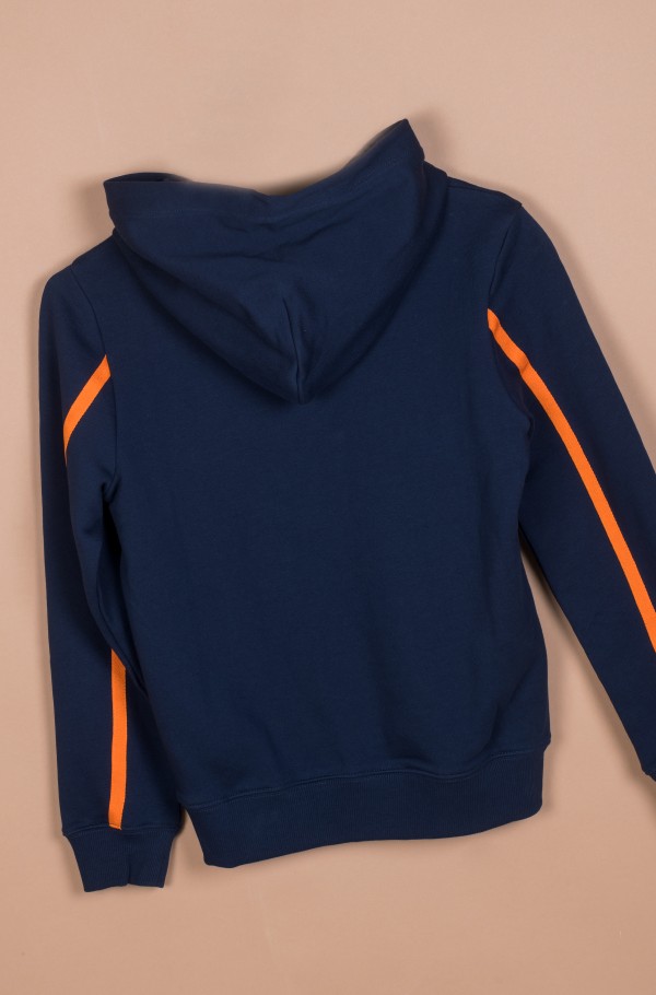 MONOGRAM STRIPE HOODIE-hover