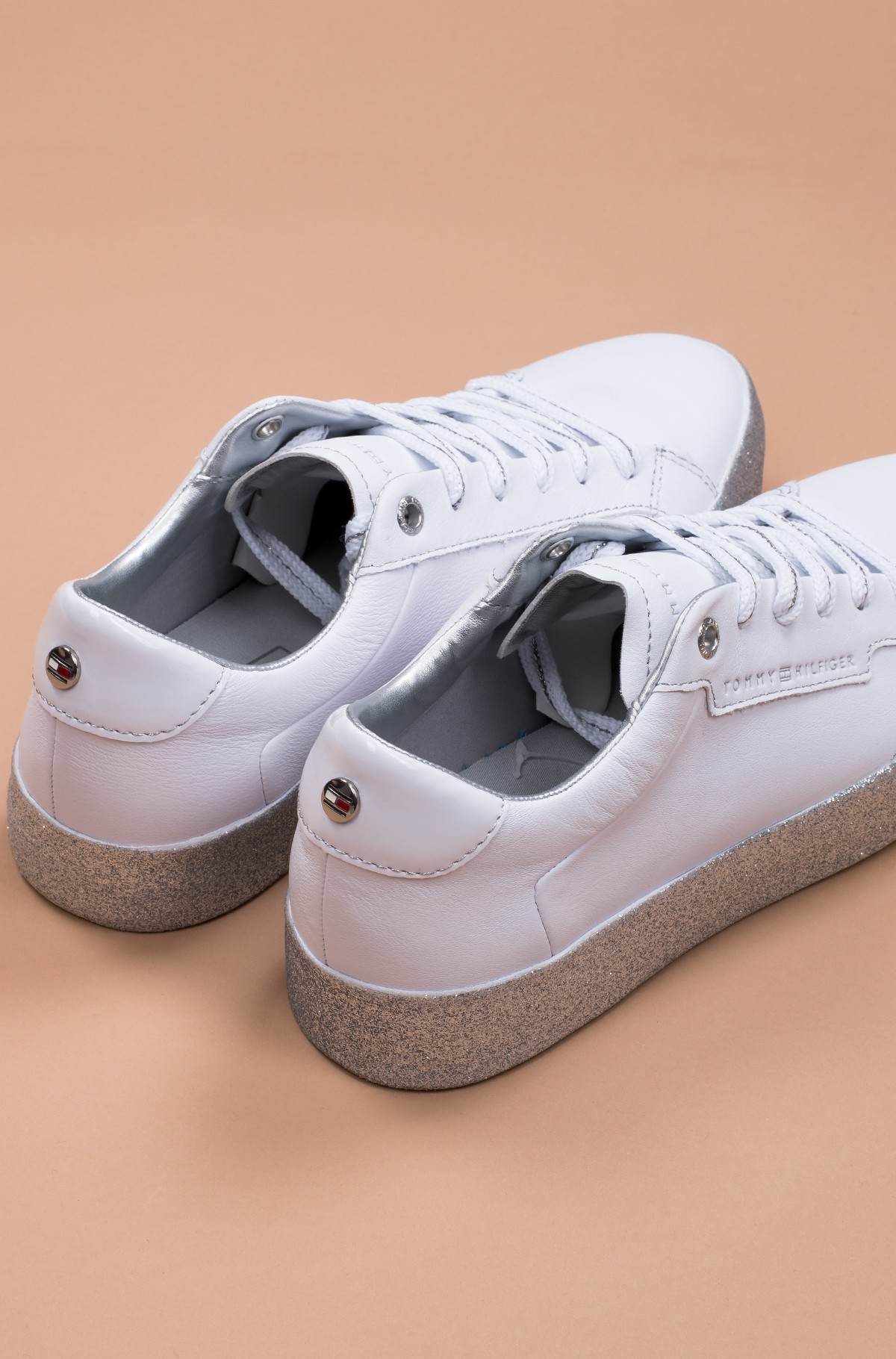 tommy hilfiger sequin foxing dress trainers