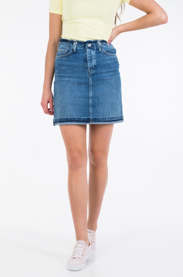 Diesel Denim Mini Skirt With Maxi Logo Patch – Modecraze Inc.