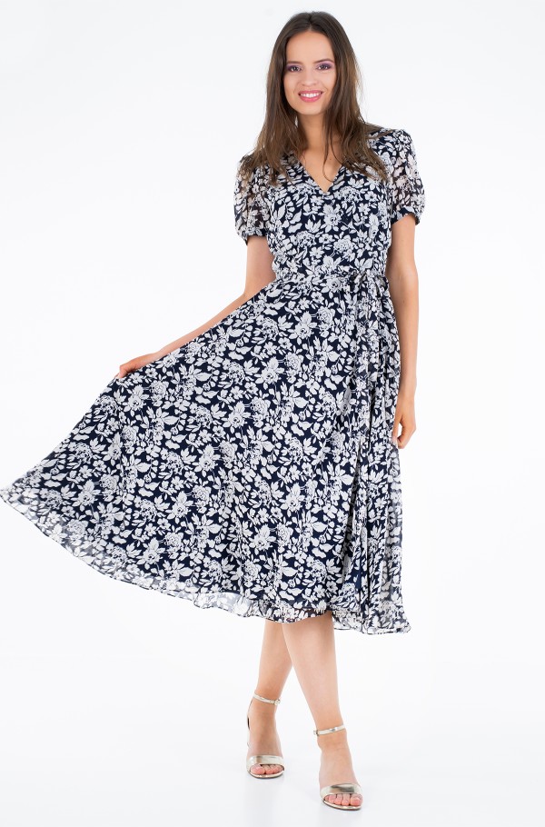 Polo ralph lauren outlet floral crepe wrap dress