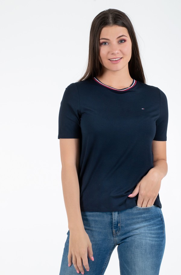 blue Shirt BREE RELAXED ROUND-NK TOP SS Tommy Hilfiger