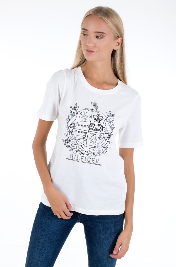 Tommy Hilfiger NEW YORK TEE - Print T-shirt - white 
