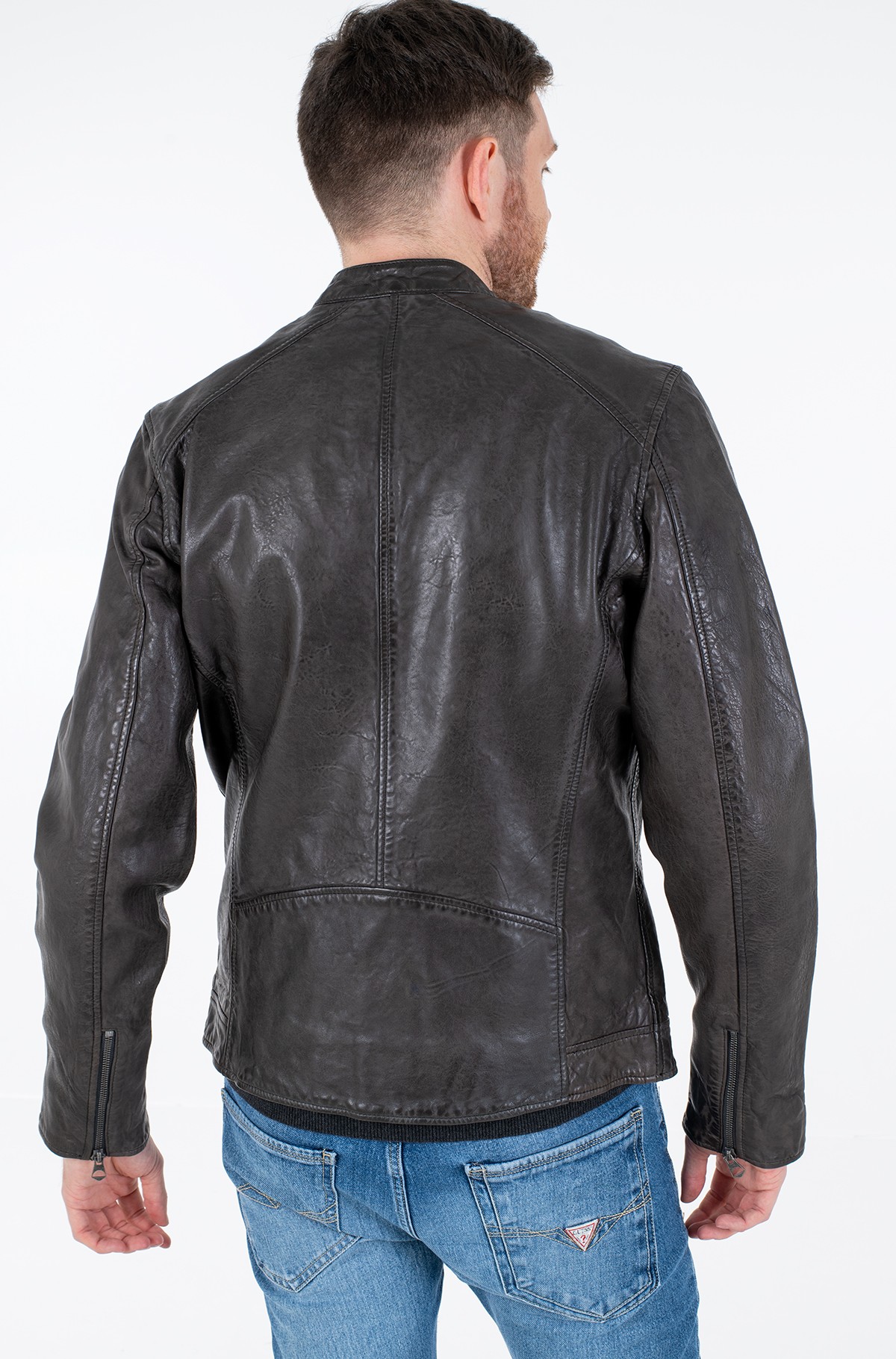 Leather jacket FOSSEE/PM402286 Pepe Jeans, Mens Leather jackets | Denim ...