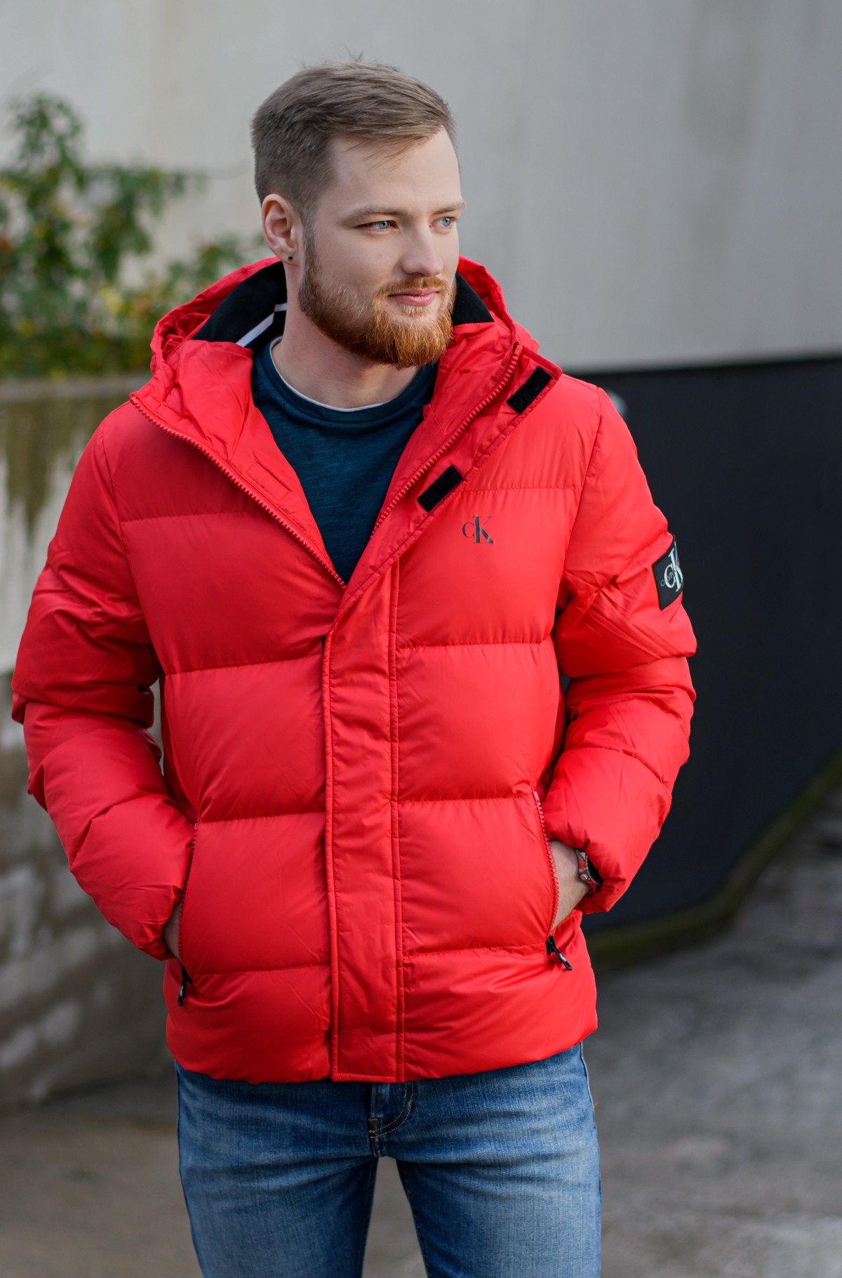 puffer jacket and hoodie