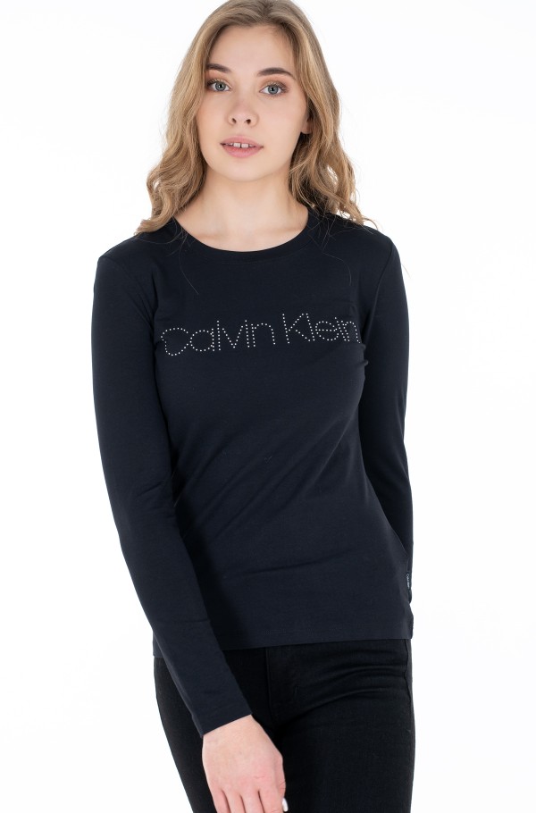 Long sleeved t-shirt LS STUD LOGO TEE Calvin Klein, Long-sleeve t-shirts  Long sleeved t-shirt LS STUD LOGO TEE Calvin Klein, Long-sleeve t-shirts