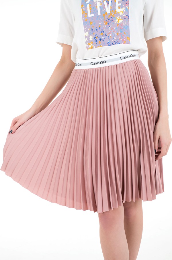 Skirt LOGO WAISTBAND PLEAT SKIRT Calvin Klein, Skirts Skirt