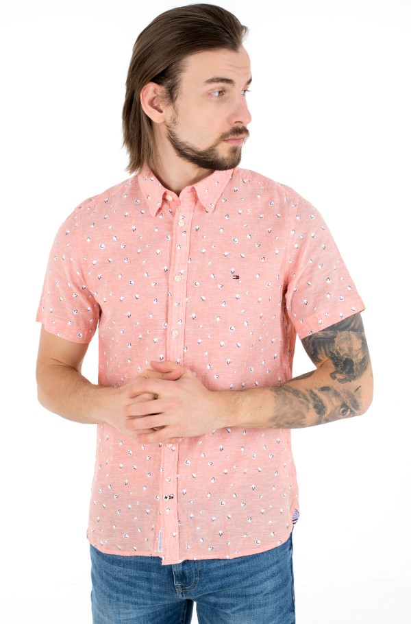SLIM CO/LI FLORAL PRT SHIRT S/S