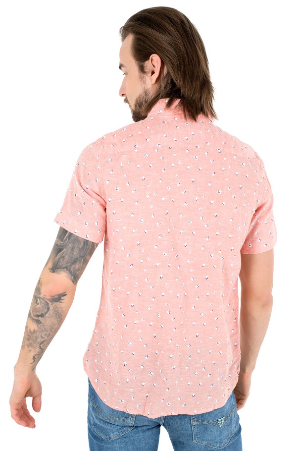 SLIM CO/LI FLORAL PRT SHIRT S/S-hover