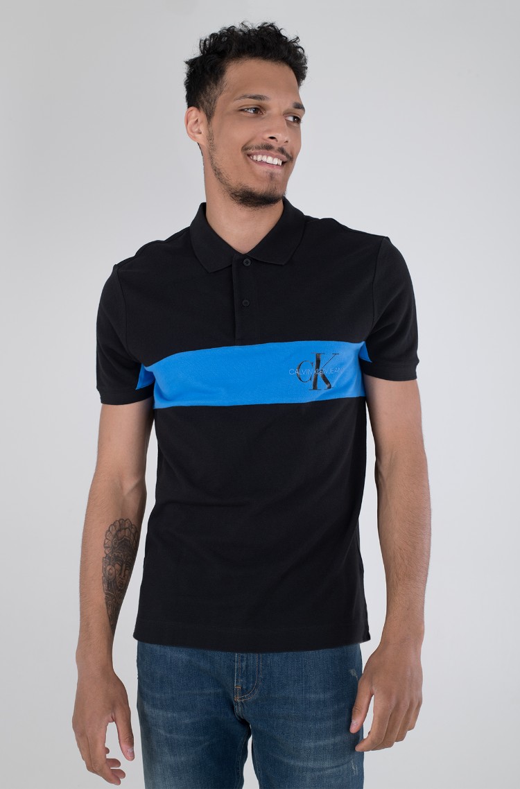 Black Polo COLOR BLOCK LOGO POLO Calvin Klein, Men Polo shirts black Polo  COLOR BLOCK LOGO POLO Calvin Klein, Men Polo shirts | Denim Dream e-store