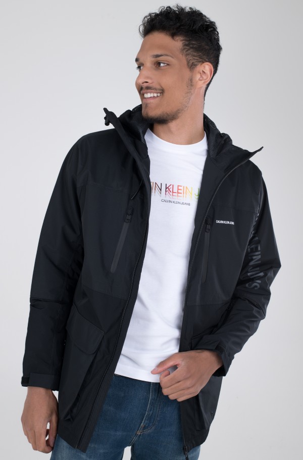 Calvin klein cheap black rain jacket