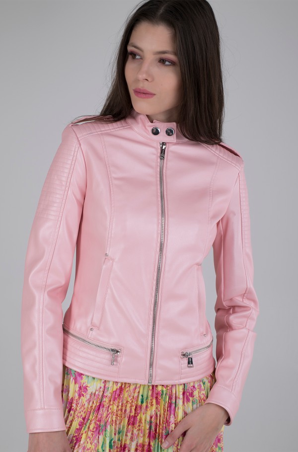 Pink guess shop leather jacket