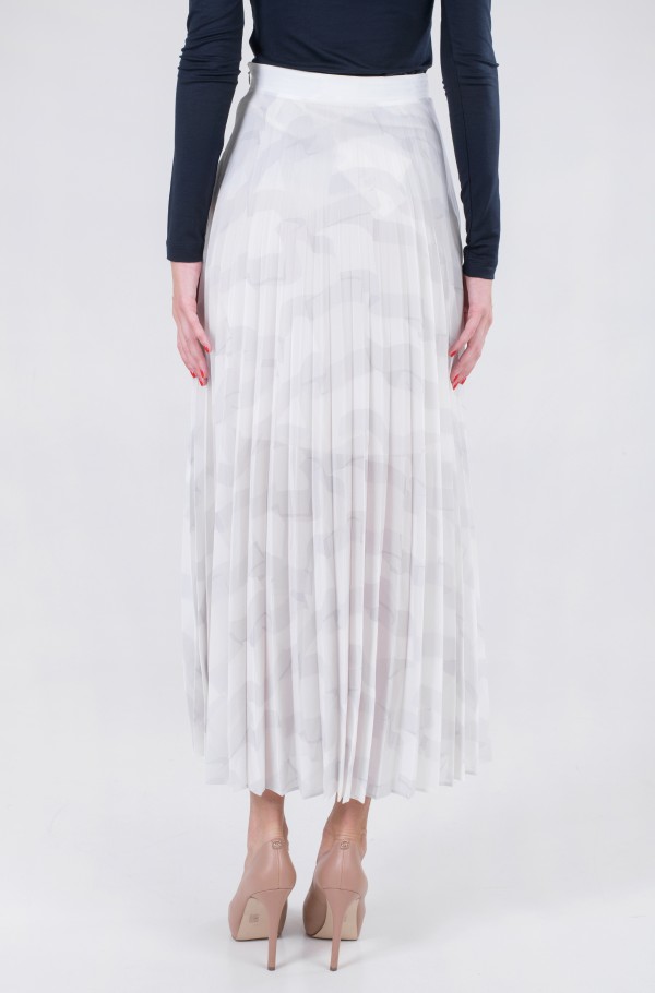 ICON CHIFFON PLEATED LONG SKIRT-hover