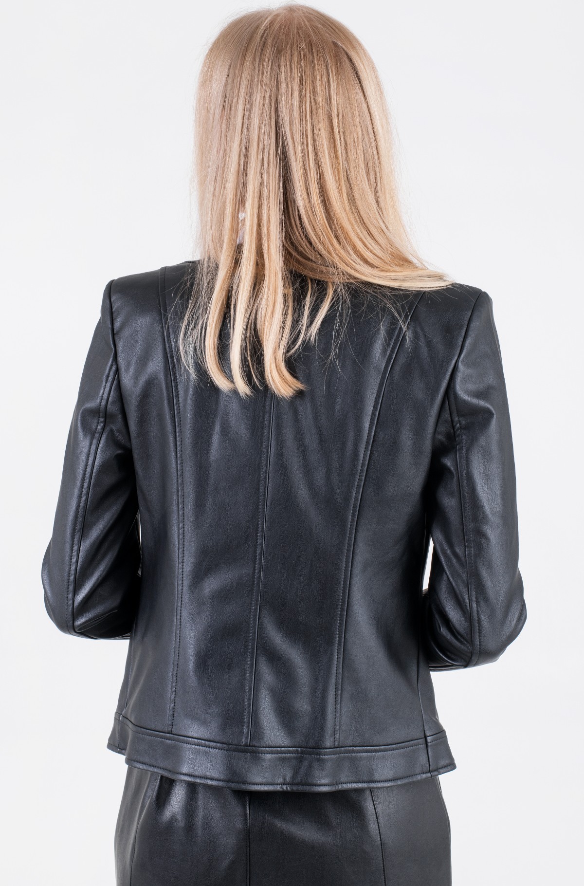 Black Leather Jacket W1gl06 Wbe40 Guess Womens Leather Jackets Denim Dream E Pood