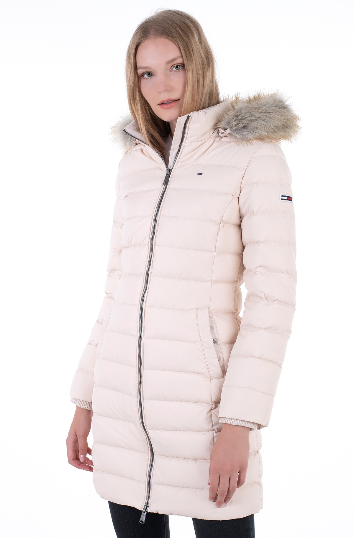 tjw essential hooded down coat