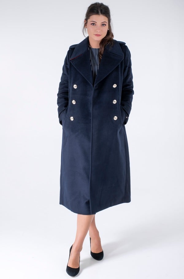 WOOL BLEND DB PADDED MAXI COAT-hover