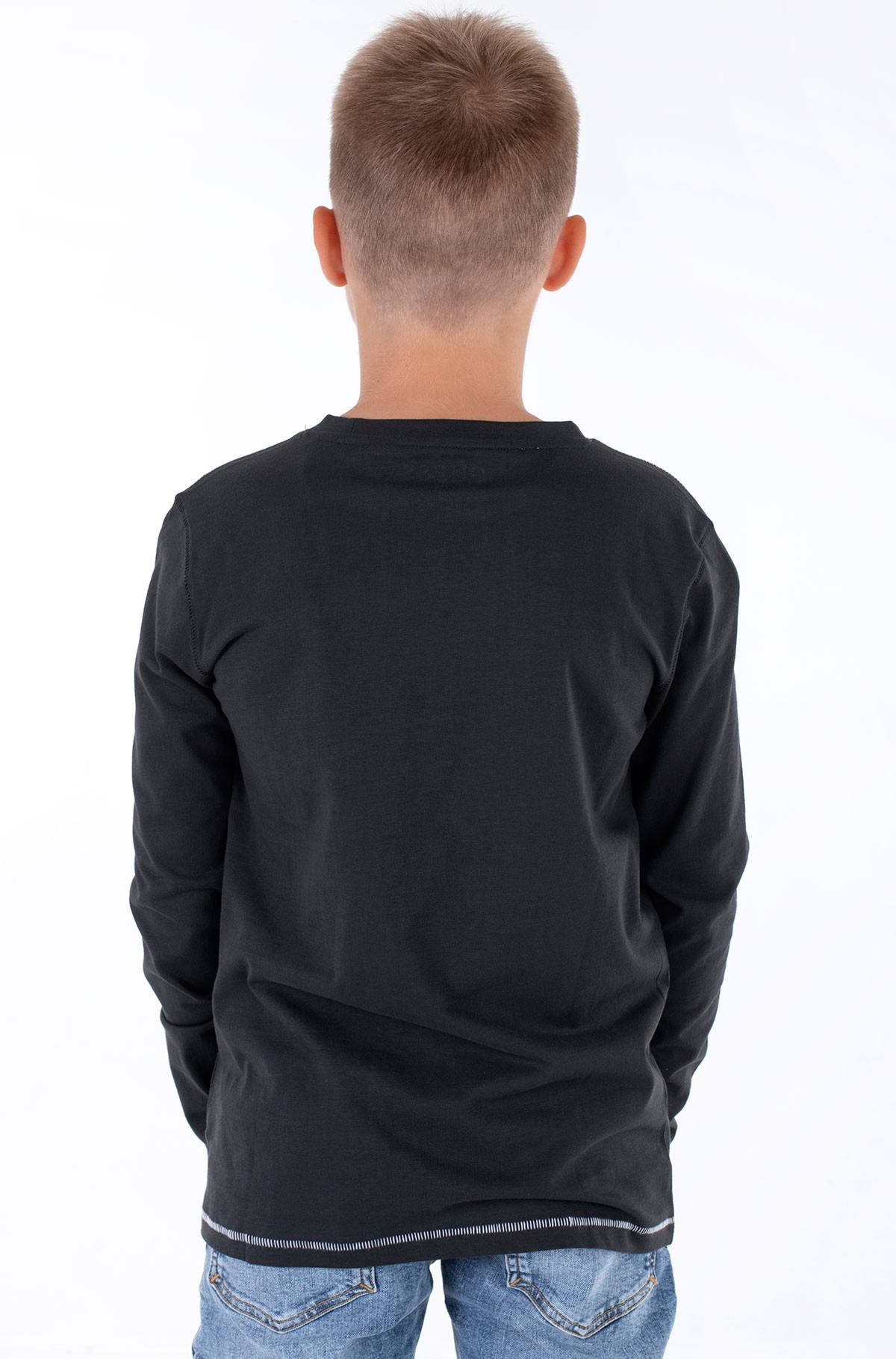 Black1 Long Sleeved T Shirt L1yi11 K8hm0 Guess Kids Girls Children Denim Dream E Pood