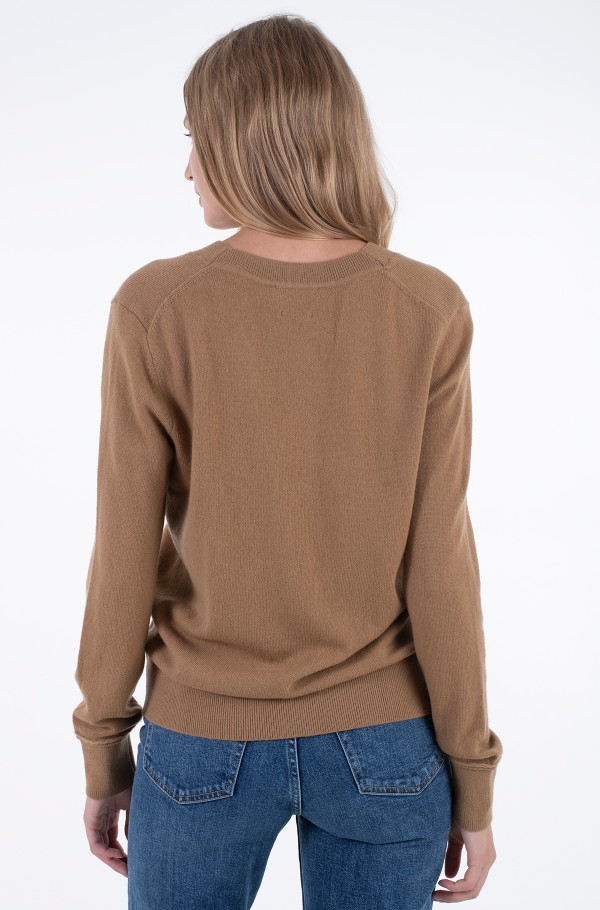 WOOL CASHMERE V-NK SWEATER-hover