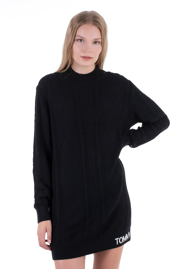 TJW CABLE SWEATER DRESS