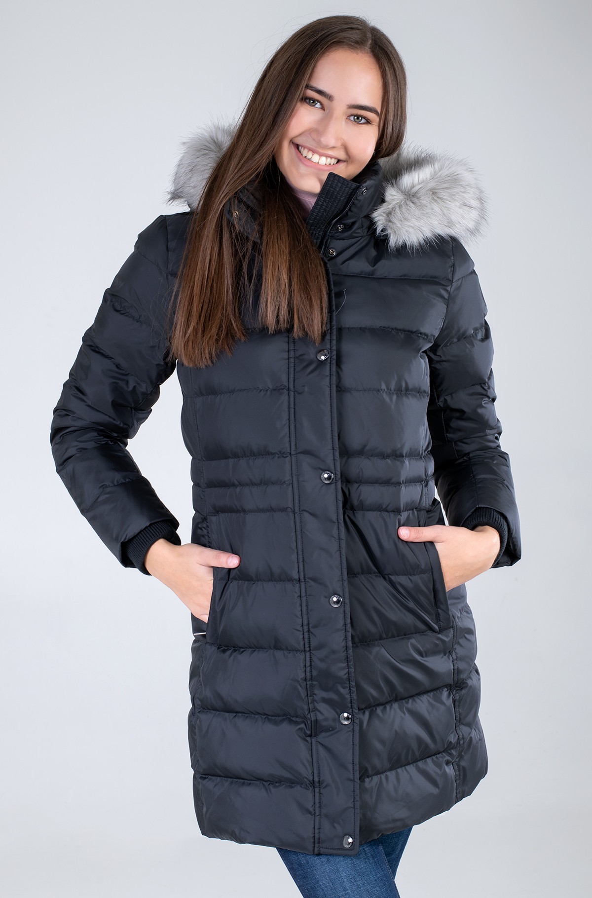 Mantel TH ESS TYRA DOWN COAT WITH FUR-full-2