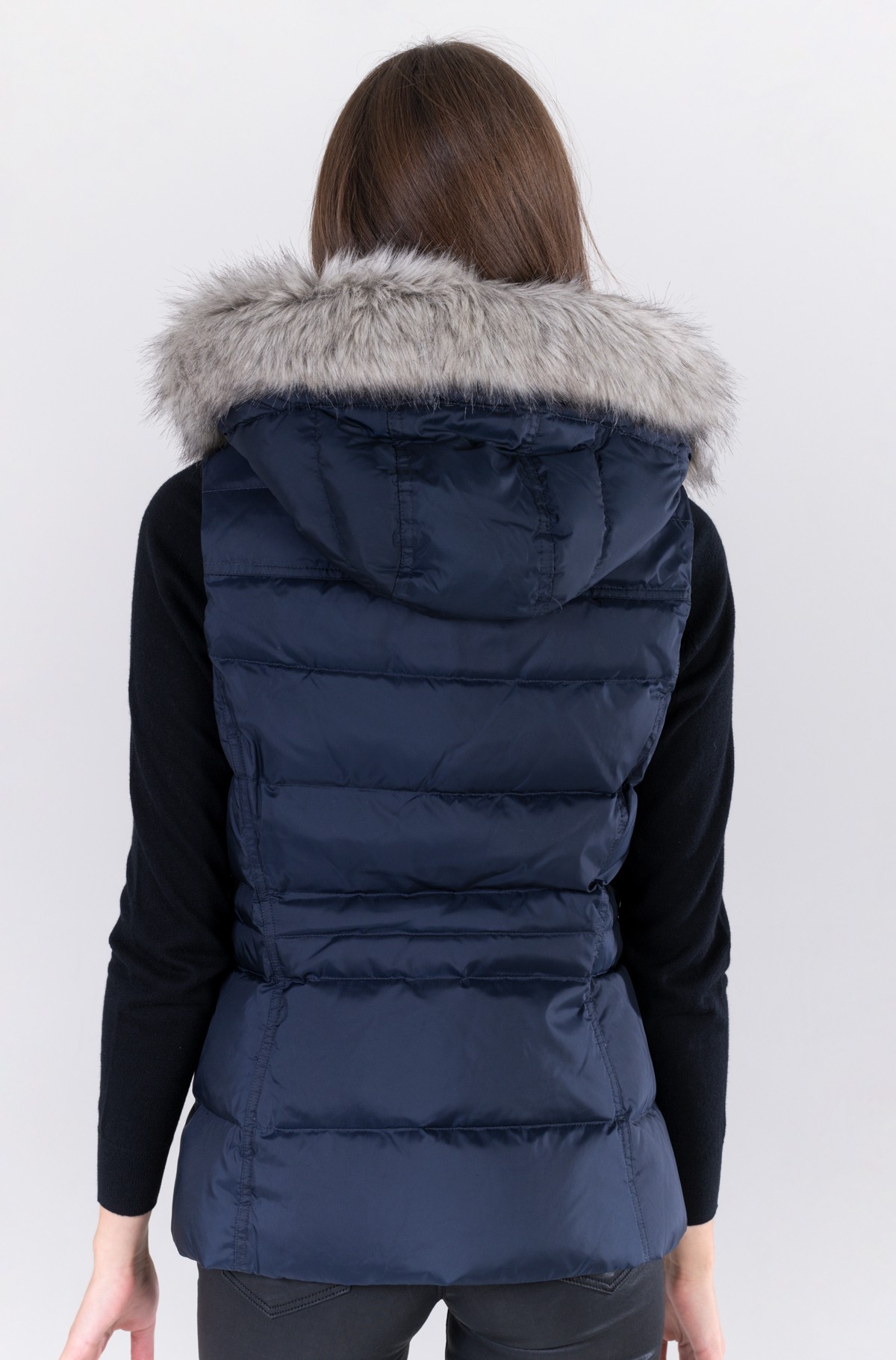Jope/Vest TH ESS TYRA DOWN VEST WITH FUR-full-3