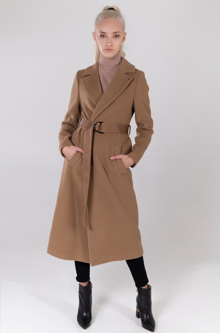 Coat ESSENTIAL WOOL LONG WRAP COAT Calvin Klein, Coats Coat ESSENTIAL WOOL  LONG WRAP COAT Calvin Klein, Coats | Denim Dream E-pood