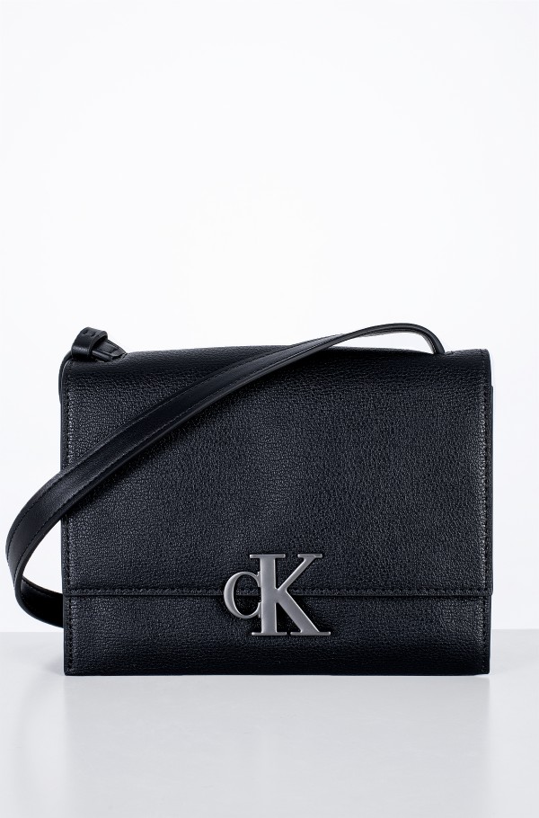 Calvin klein Minimal Monogram E/W Flap Xbody Crossbody Black