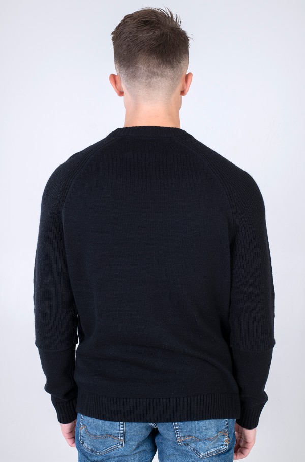 SPLICED CK TEXTURED SWEATER-hover