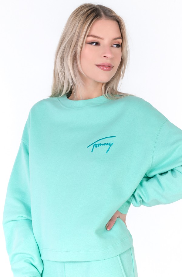 TJW CROP TOMMY SIGNATURE CREW-hover