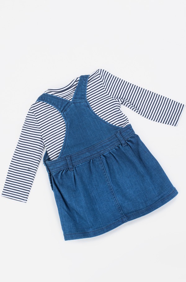 BABY GIRL DUNGAREE DRESS-hover