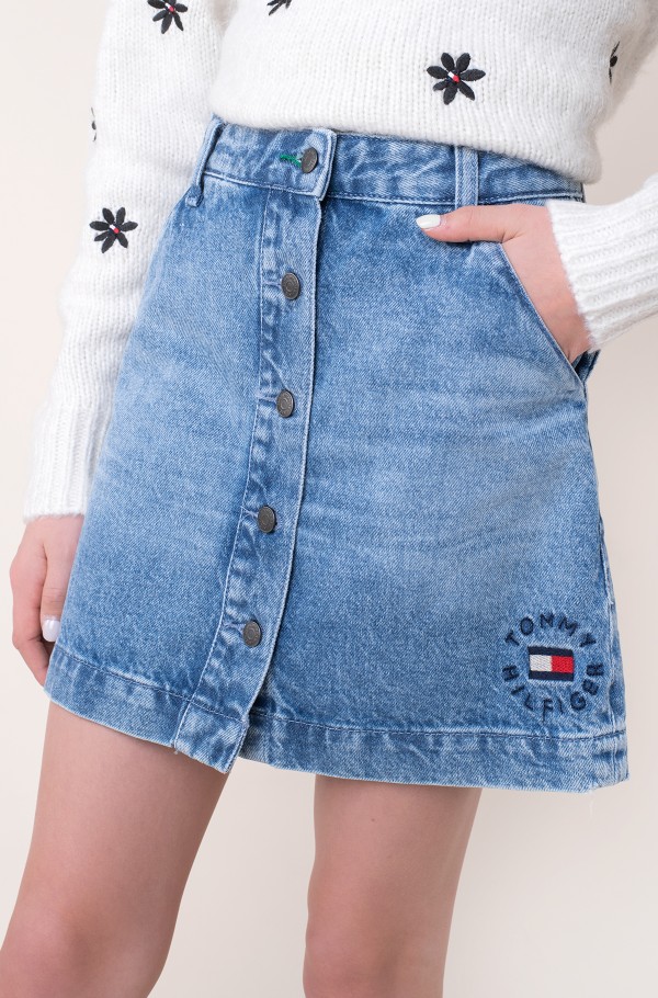 A-LINE DENIM SKIRT RECYCLED-hover
