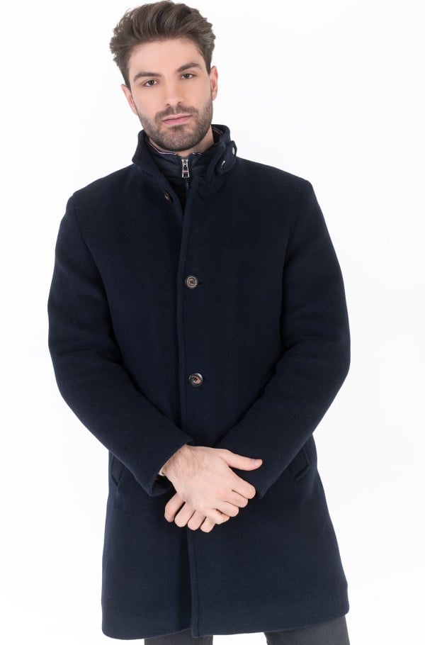 STAND UP COLLAR PADDED COAT-hover