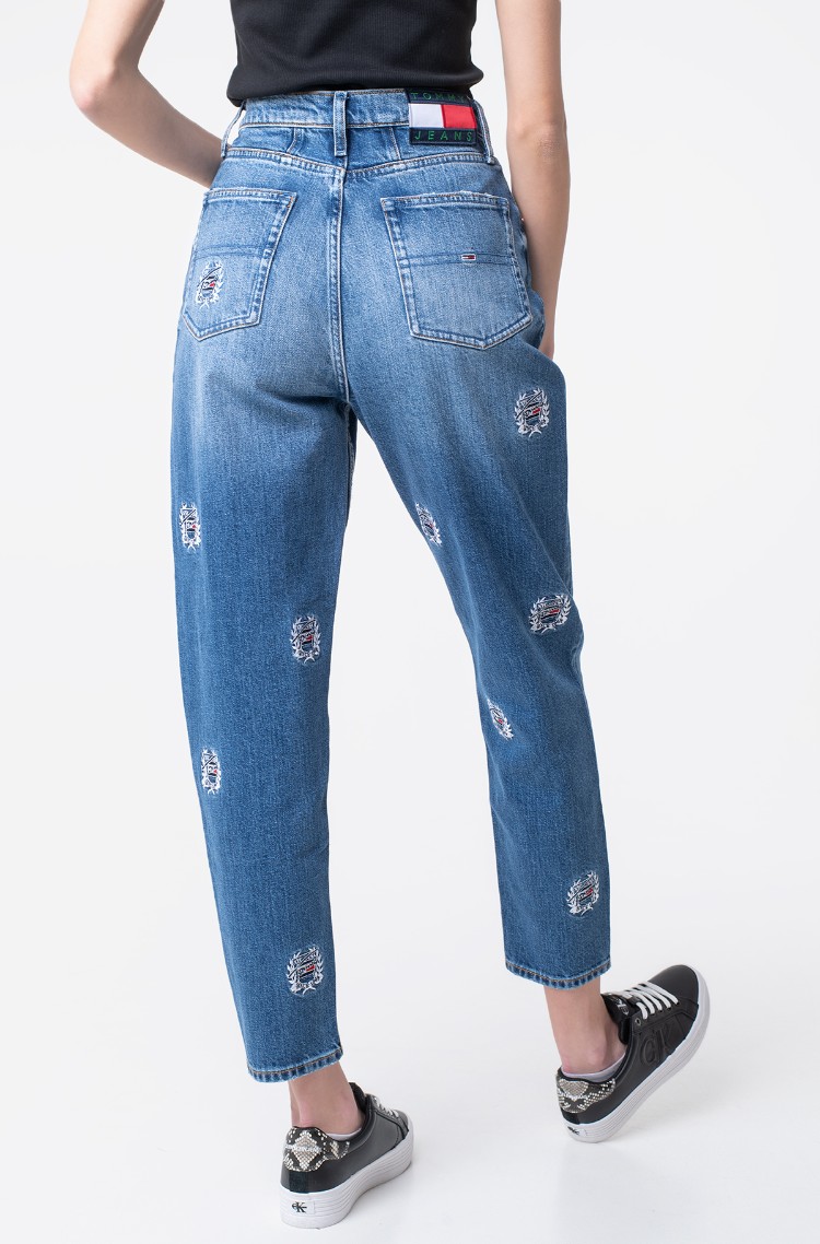 tommy jeans womens mom letter jean