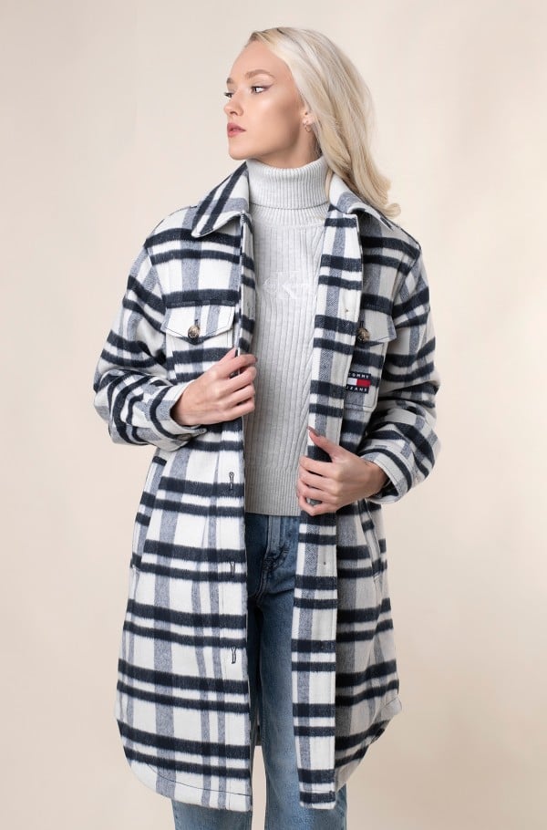 Wool coat TJW Wool CHECK Coats | E-pood Denim coat Tommy Coats Dream CHECK Tommy Jeans, Jeans, TJW COAT COAT