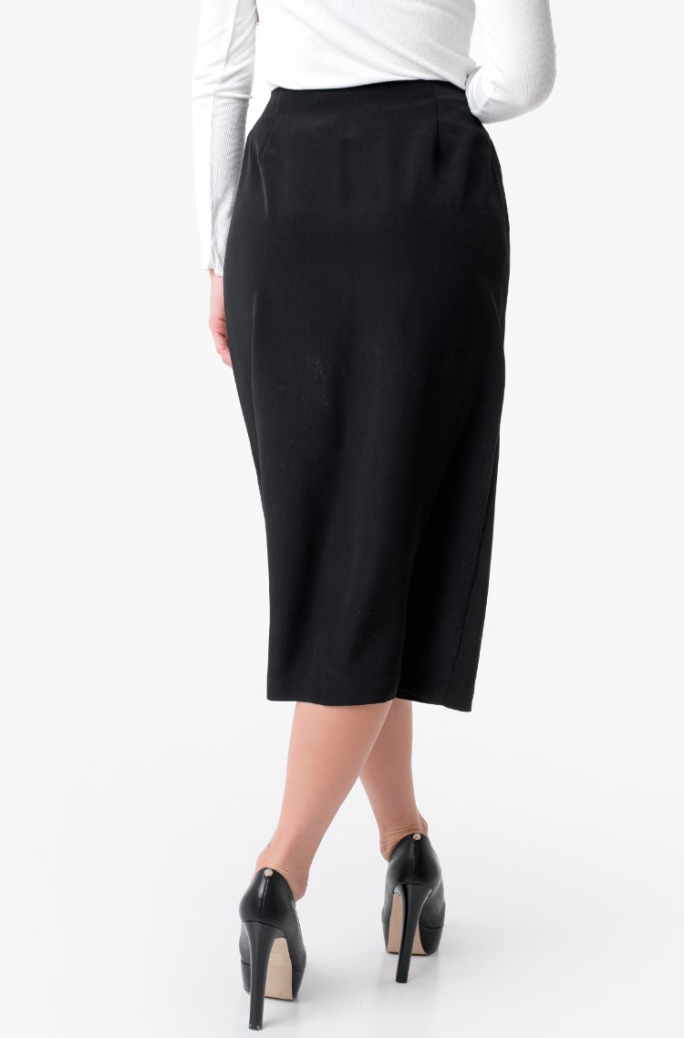 Must Seelik BUTTONS THROUGH SPLIT MIDI SKIRT Calvin Klein, Naiste ...