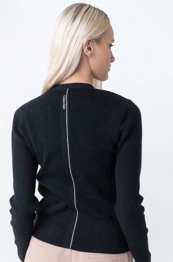ESSENTIAL RIB SHORTSLIM CARDIGAN-hover