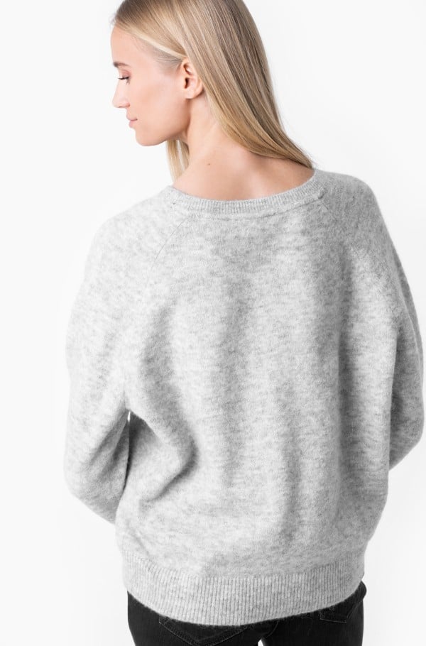 ALPACA RELAXED V-NK SWEATER-hover